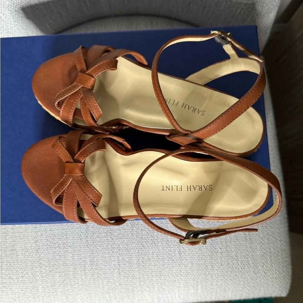 Sarah Flint Brown Wedges - Picture 8 of 9